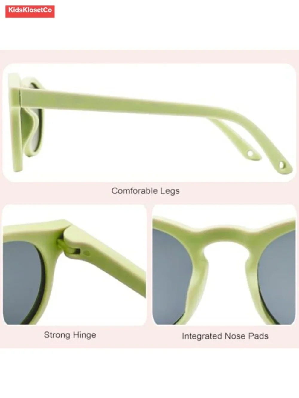 Polarized UV400 Baby Sunglasses with Strap Flexible TPEE TAC Shatter Resistant